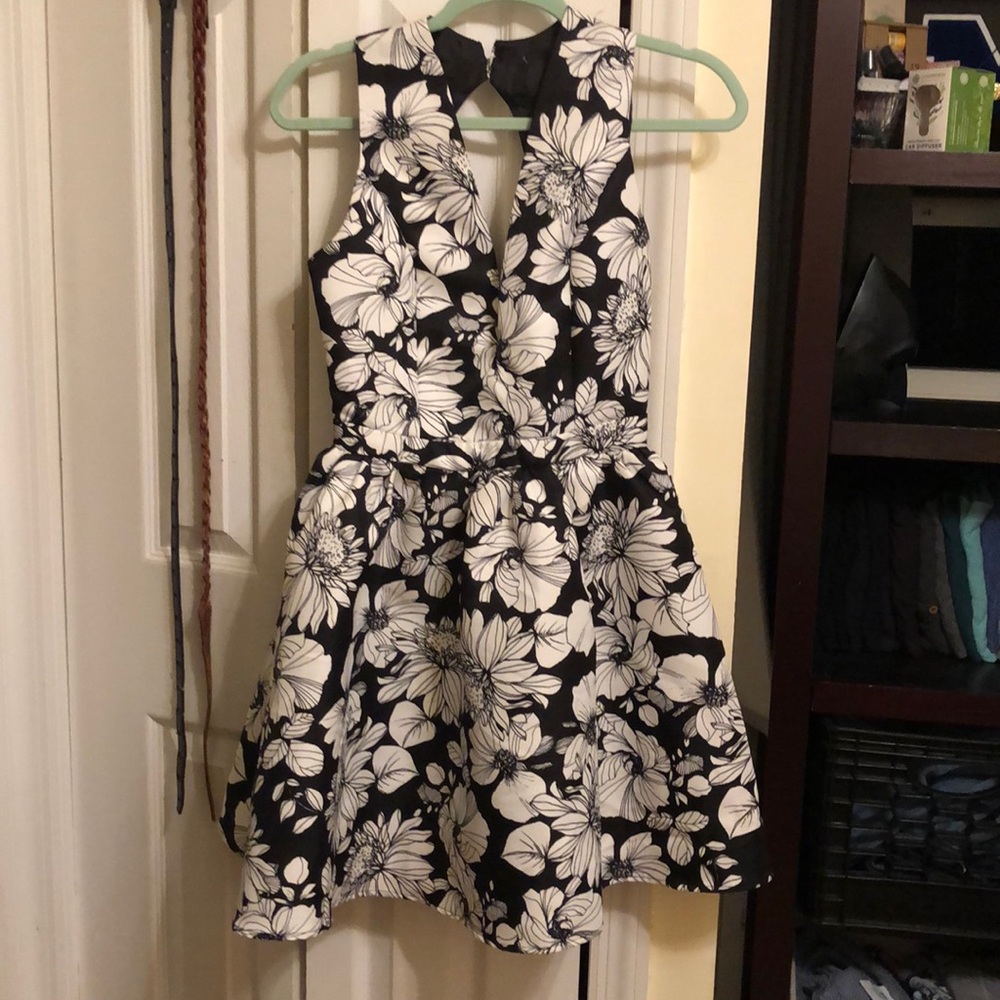Black & White Floral Dress